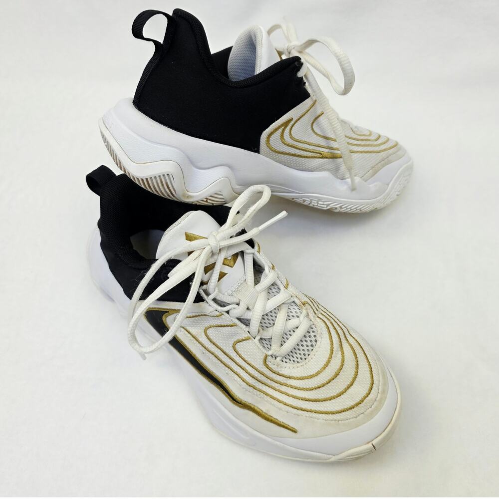 Nike Giannis Immortality 4 Kids 2Y White Gold Black Basketball Shoes FZ6734-100